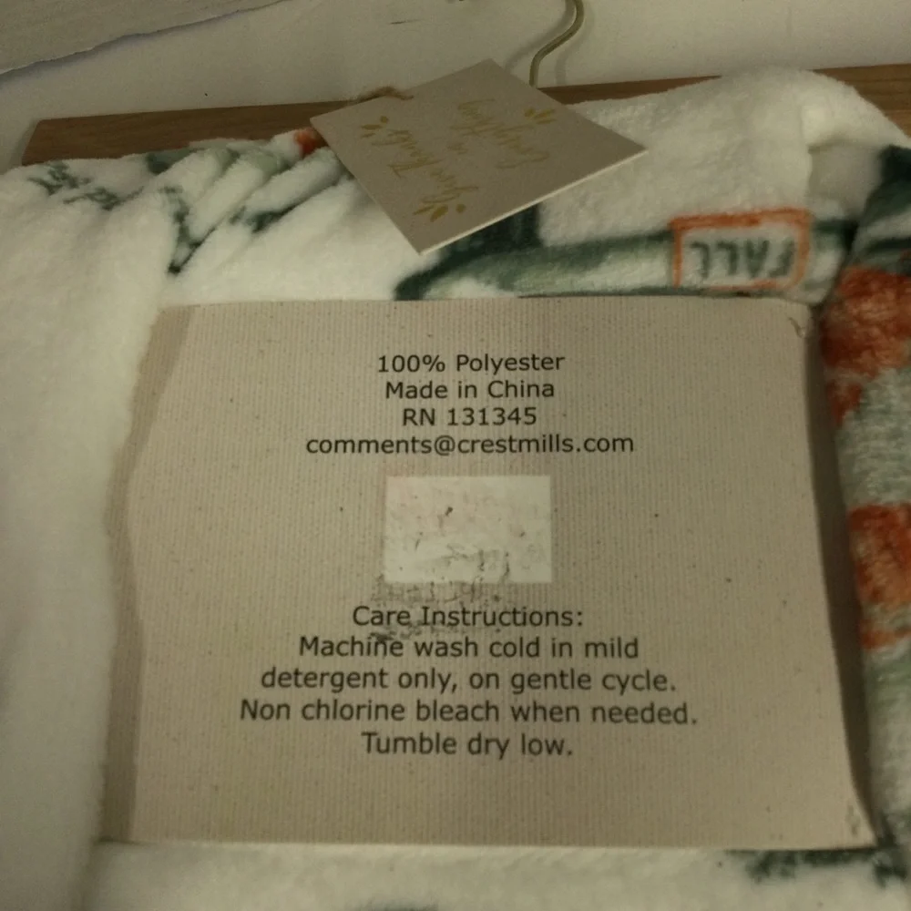 Throw Eyemask Socks White Green Fall Trucks Gnomes “Give Thanks in Everything”